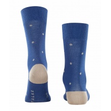 Falke Day Sock Crew Dot (comfortably soft cotton) royal blue Men - 1 Pair